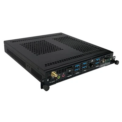 Un computer con processore Atom Z8350 e sistema operativo Windows OPS è in gr...